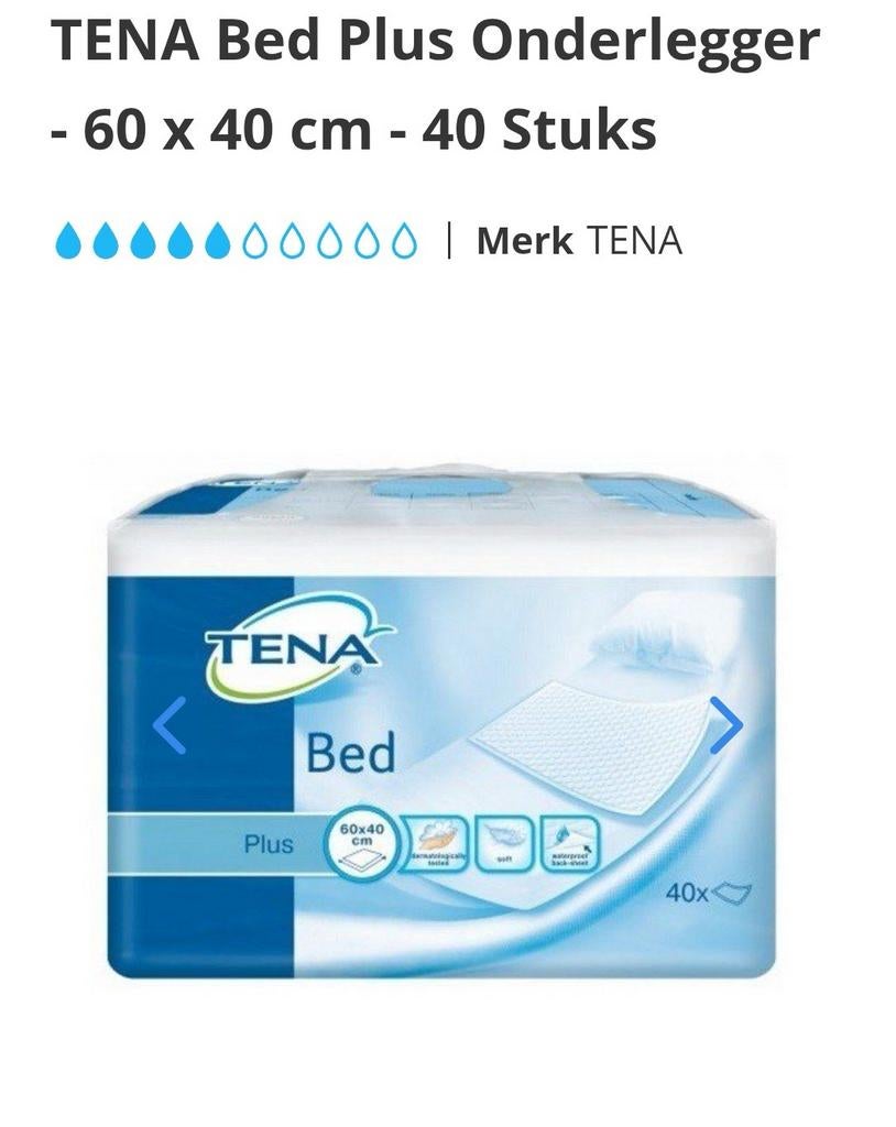 Tena onderlegger, Ophalen, Nieuw