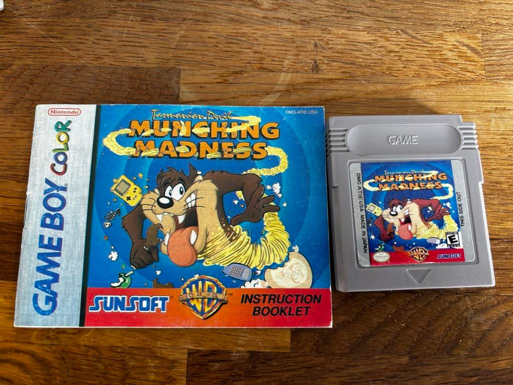 Tasmanian Devil Munching Madness Game Boy Color, Gebruikt, 1 speler, Ophalen of Verzenden, Vanaf 3 jaar