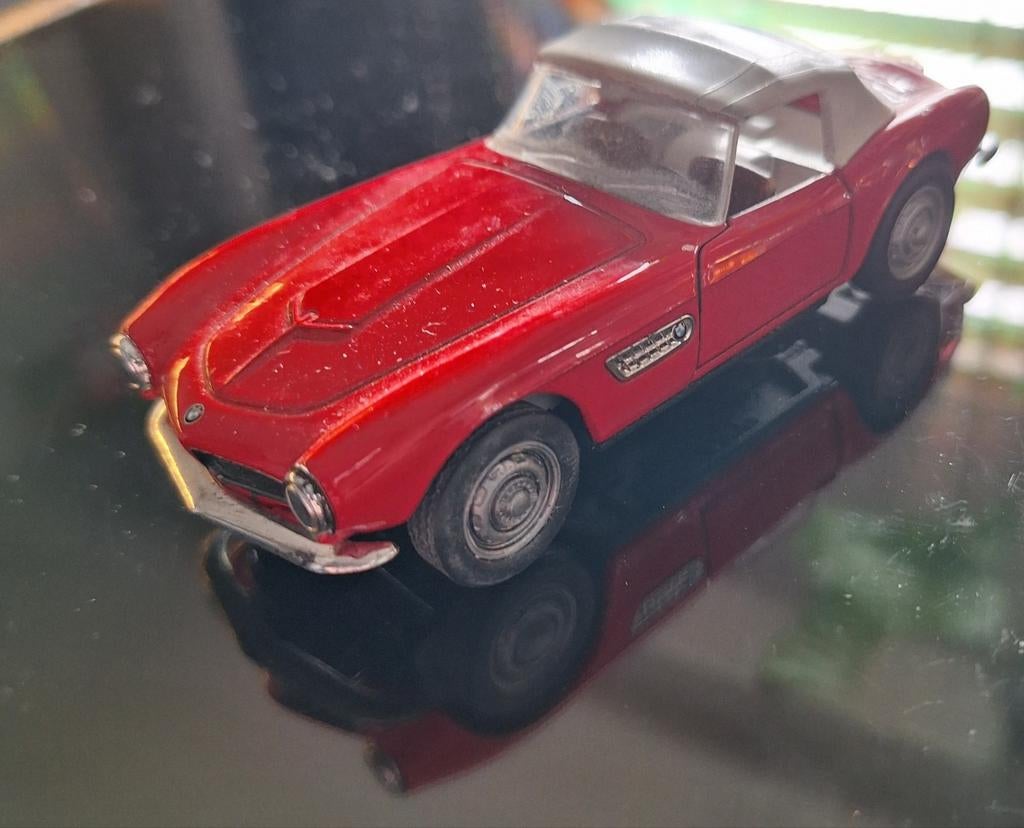 Welly - 2x bmw 507 cabriolet- rood en creme, Ophalen of Verzenden, Auto