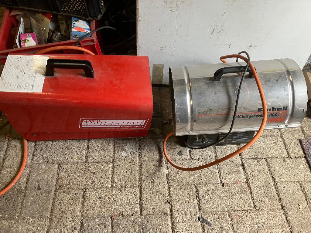 2 gasheaters Einhell Mannesmann, Ophalen, Gebruikt