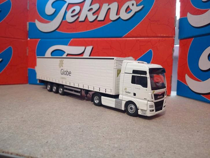 Man zeiloplegger Globe Tekno, Hobby en Vrije tijd, Modelauto's | 1:50, Nieuw, Bus of Vrachtwagen, Tekno, Ophalen of Verzenden