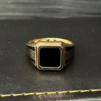 14 karaat gouden ring zegelring heren versace, Ophalen of Verzenden, Zo goed als nieuw, Goud, Dame
