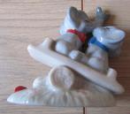 Olifanten beeldje - twee verliefde olifantjes op wipwap, Ophalen of Verzenden, Zo goed als nieuw, Dier