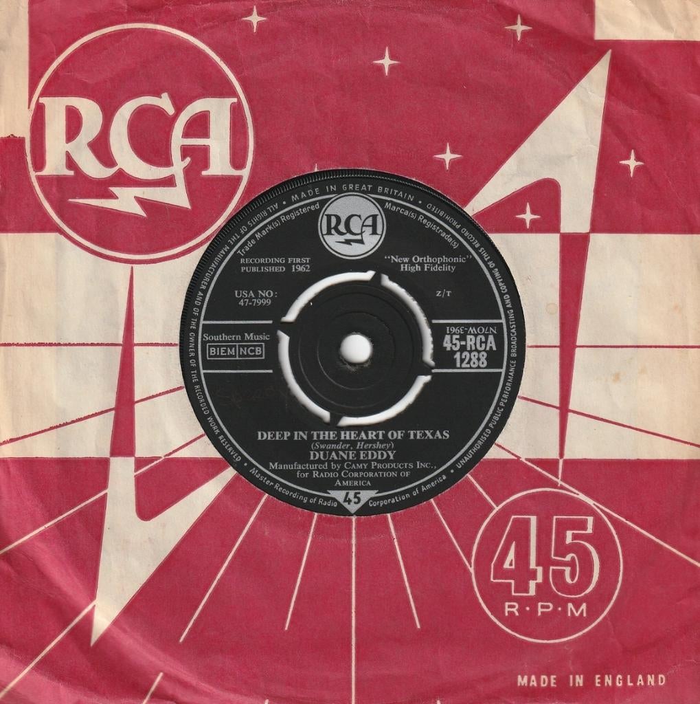Duane Eddy - Deep In The Heart Of Texas (UK 1962), Cd's en Dvd's, Vinyl Singles, Gebruikt, 7 inch, Single, Ophalen of Verzenden