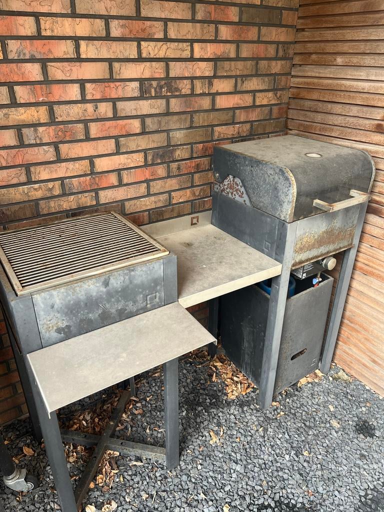 One-Q barbecue Flame set plus met veel extra's, Tuin en Terras, Gasbarbecues, Ophalen, Gebruikt