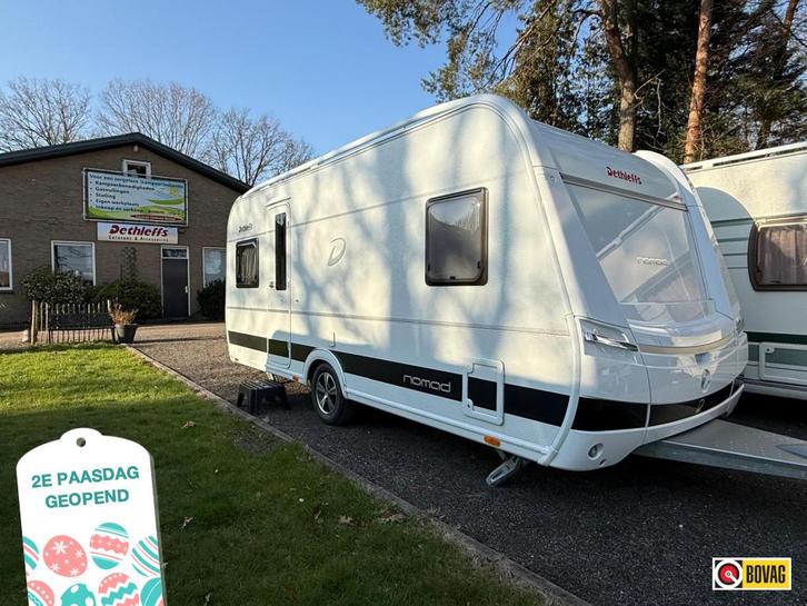 Dethleffs Nomad 470 FR +voortent+moverhalfautoma, Caravans en Kamperen, Caravans, tot en met 4, 1000 - 1250 kg, Rondzit, Dethleffs