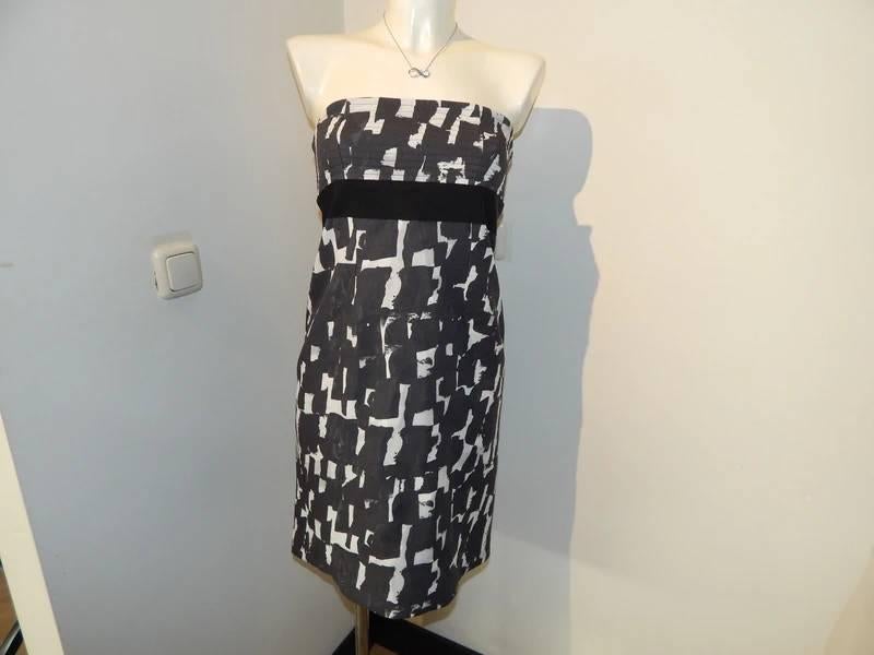 Golden Goose strepless jurk abstracte print Nieuw a 495.= M