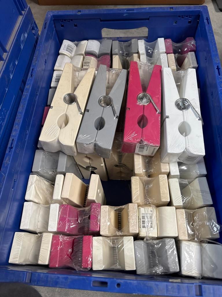Grote wasknijpers - Diverse kleuren - Nieuw in verpakking, Ophalen, Nieuw