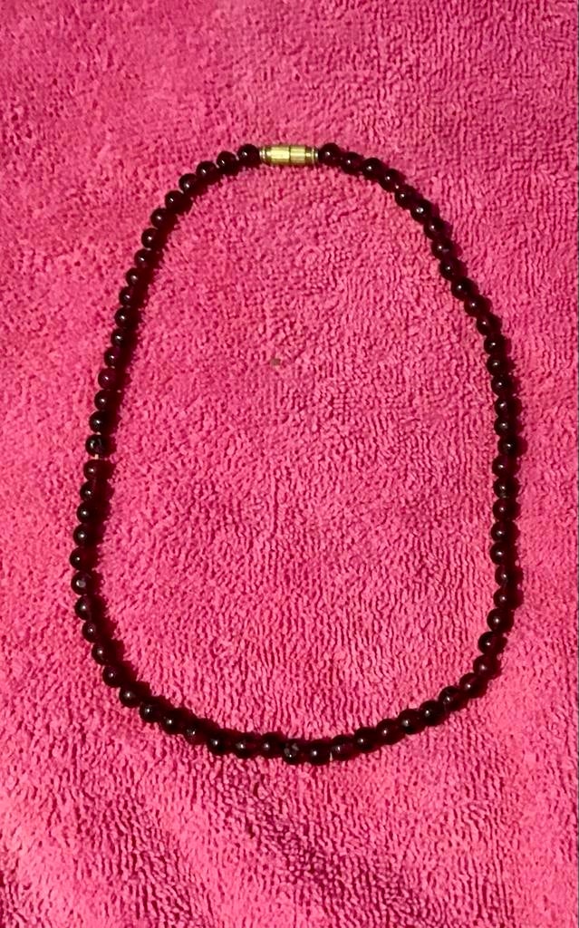 Vintage elegante granaat ketting - Klassiek en tijdloos, Sieraden, Tassen en Uiterlijk, Kettingen, Zo goed als nieuw, Steen of Mineraal