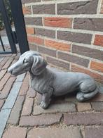 Betonbeeld Teckel, Tuin en Terras, Tuinbeelden, Ophalen, Nieuw, Beton, Dierenbeeld