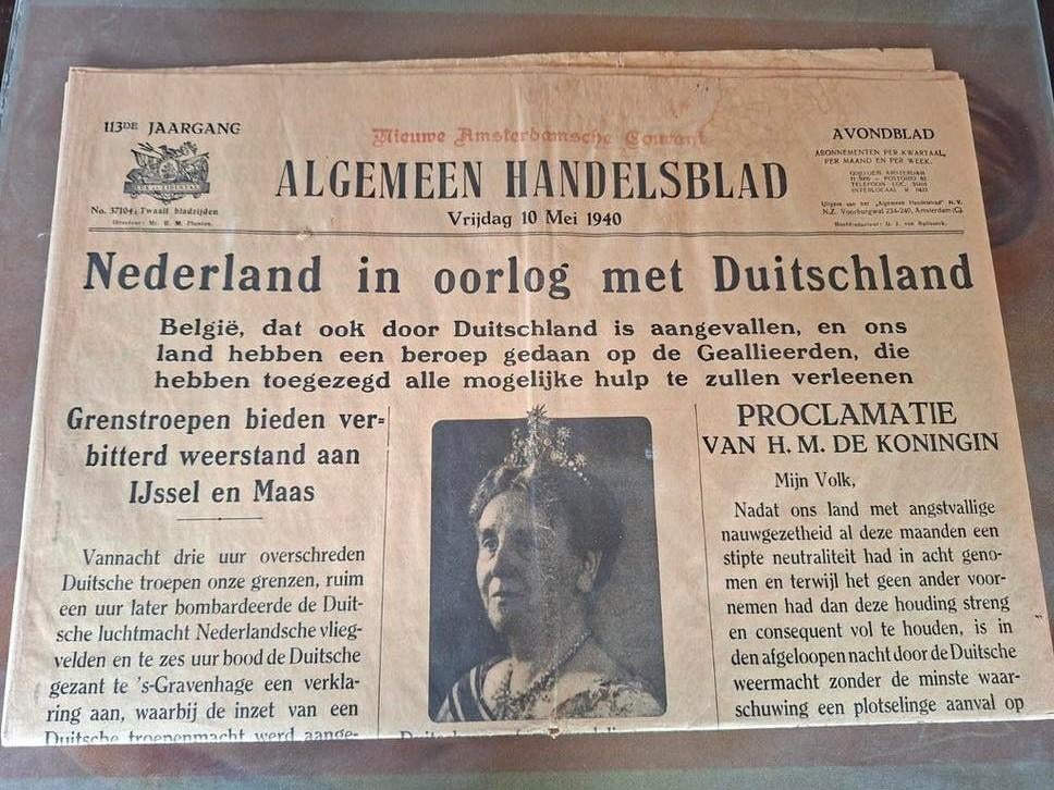 krant Algemeen handelsblad tweede wereld oorlog, Verzamelen, Ophalen of Verzenden, Overige soorten, Nederland, Boek of Tijdschrift