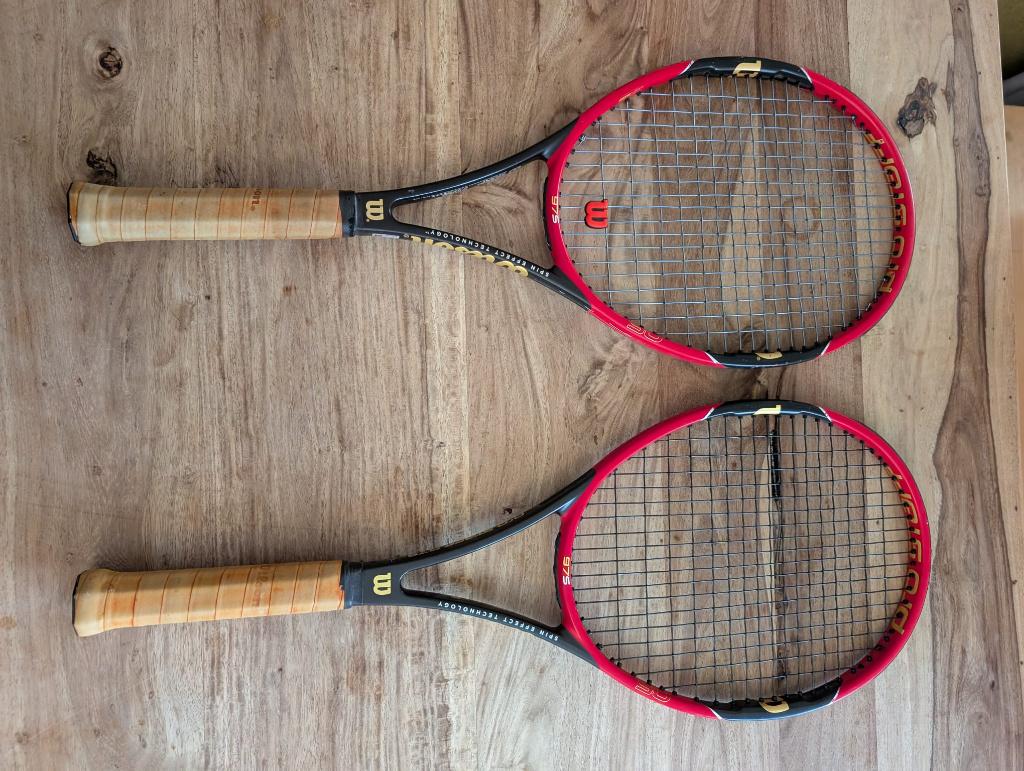 2 x Wilson Pro Staff 97S tennisracket, Sport en Fitness, Tennis, Gebruikt, Ophalen of Verzenden, Wilson, Racket