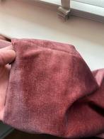 Set van 2 oudroze velours gordijnen (240x257 & 165x257), Ophalen of Verzenden, Zo goed als nieuw, Overige kleuren, 200 cm of meer