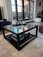 Riviera maison Colombe houten salontafel massief zwart, Ophalen, Gebruikt, 50 tot 100 cm, Vierkant