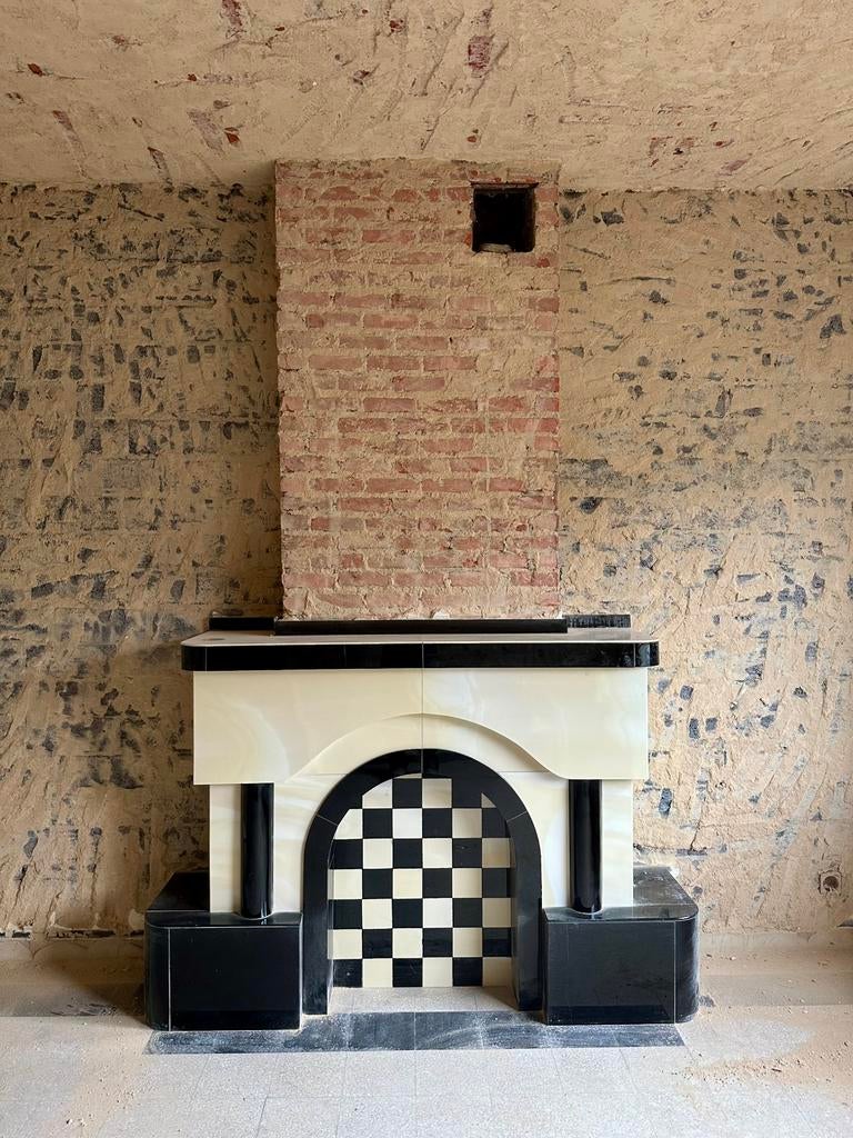 Marmeren schouw, Ophalen, Zo goed als nieuw, Vrijstaande haard