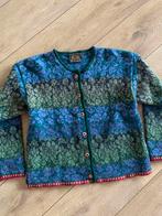 Oleana of Norway wollen vest M bohemian wool cardigan, Maat 38/40 (M), -, Blauw, -