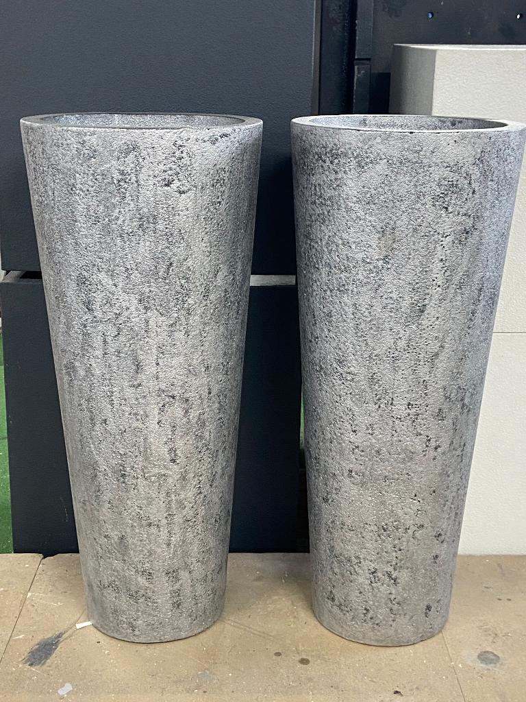 Plantenbakken zink coating  vaas model, Overige materialen, 100 cm of meer, Rond, Nieuw