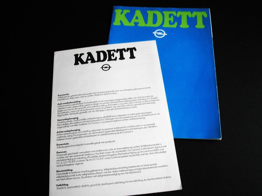 De nieuwe Opel Kadett D, inclusief SR, september 1979, Boeken, Auto's | Folders en Tijdschriften, Ophalen of Verzenden, Zo goed als nieuw