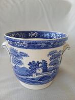 Van Spode England Blue Tower Cachepot overpot met greepjes, Antiek en Kunst, Ophalen of Verzenden