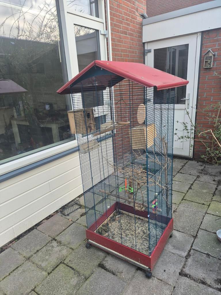 Vogelkooi, Dieren en Toebehoren, Vogels | Hokken en Kooien, Ophalen of Verzenden, Zo goed als nieuw, Metaal, Vogelkooi
