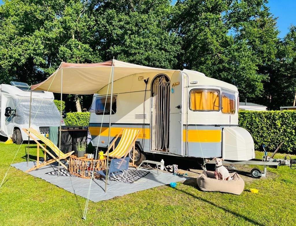 Constructam Caravan retro eye-catcher, sfeervol kampeerklaar, Caravans en Kamperen, Luifel, Standaardzit, Particulier, 4 tot 5 meter