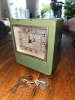 Antieke spaarpotklokje uit 1875, compleet met sleutels, Ophalen of Verzenden