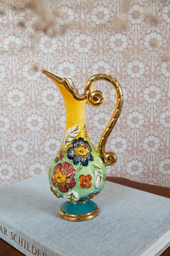 H.  Bequet vaas/ kan vintage antiek, Ophalen of Verzenden