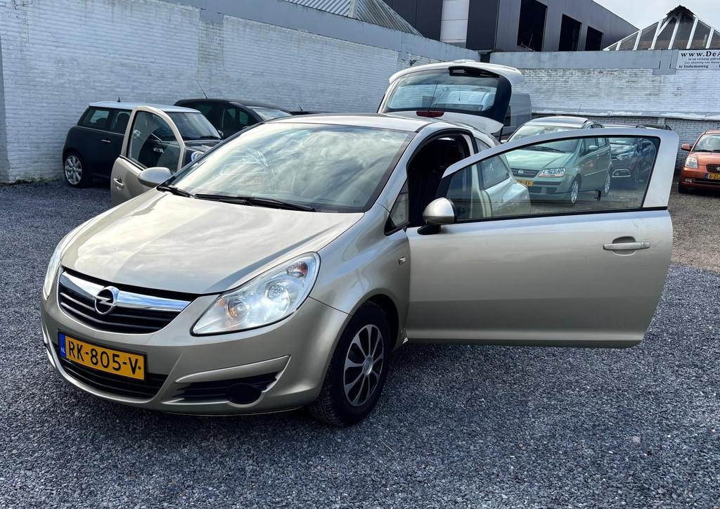 Opel Corsa 1.2-16V Edition 3 Drs Airco, Auto's, Opel, Voorwielaandrijving, 450 kg, Zwart, 1229 cc