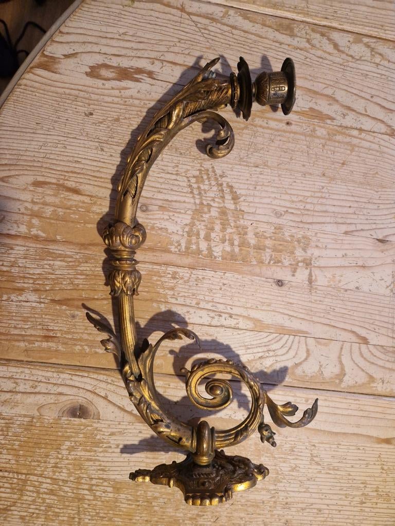 Bronzen wand kandelaar, Ophalen of Verzenden