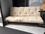 Futon slaapbank met houten frame (IKEA/Karup stijl), Ophalen, Gebruikt