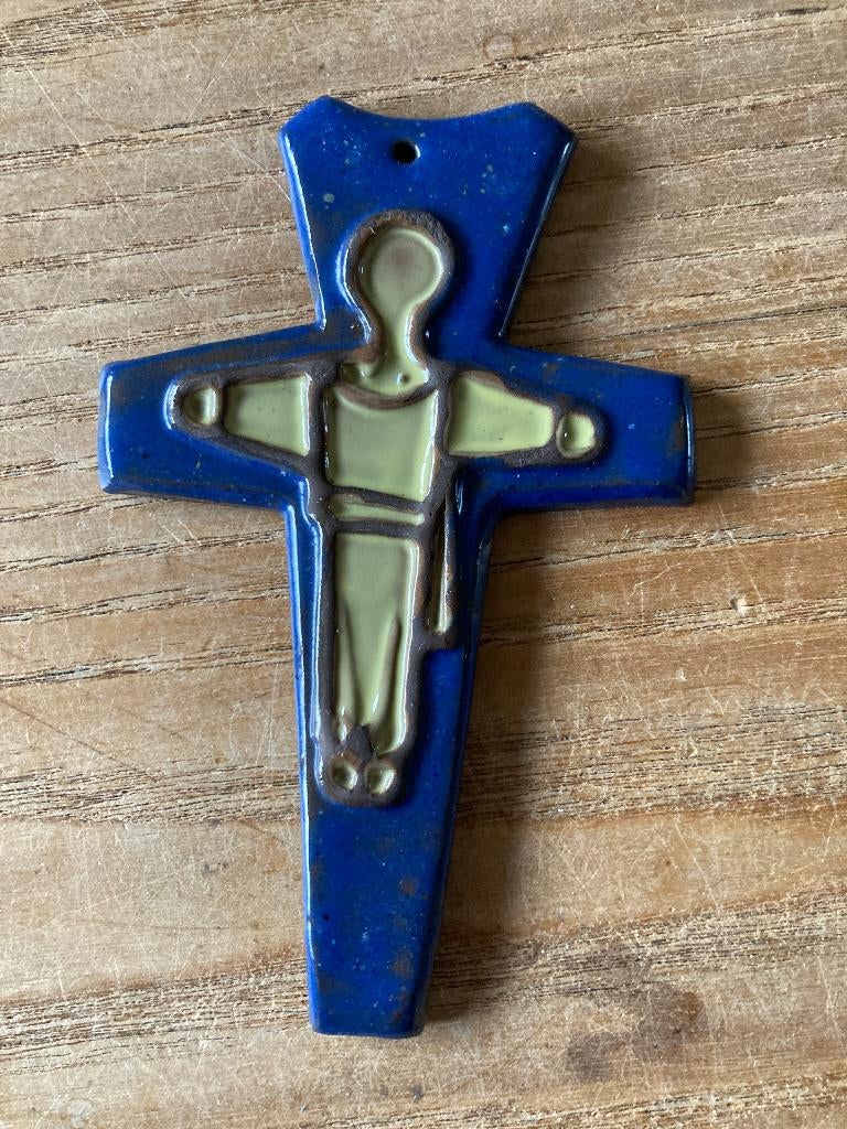 Vintage Henk Potters keramiek aardewerk kruisje crucifix, Antiek en Kunst, Ophalen of Verzenden