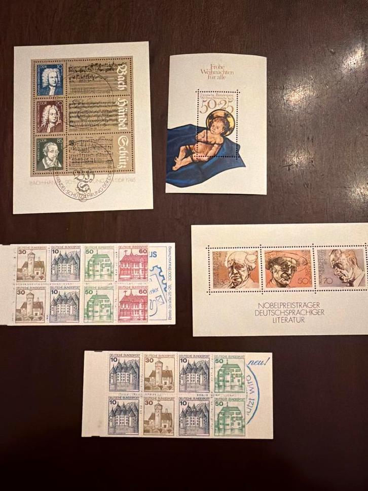 Diverse Duitse postzegels - Bach, Kerst, Kastelen, Nobel, Postzegels en Munten, Postzegels | Nederland, Gestempeld, Na 1940, Ophalen of Verzenden