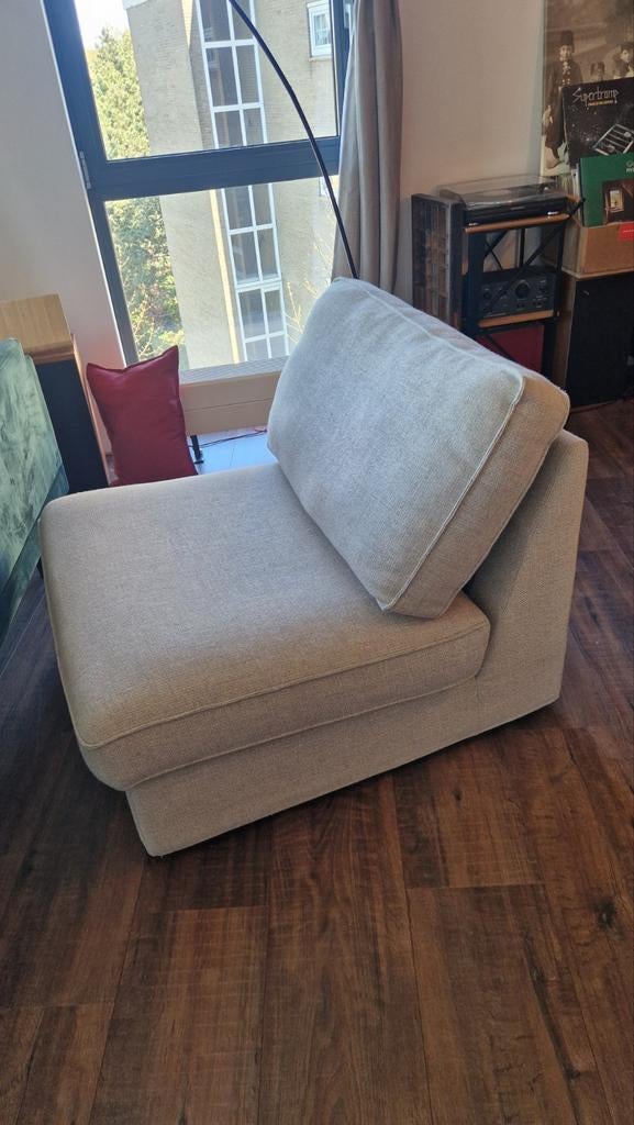 Lichtgrijze fauteuil Ikea Kivik, Ophalen, Eenpersoons, 75 tot 100 cm, Zo goed als nieuw