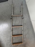 RVS Zwemtrap met Teakhouten Treden - Opklapbaar, Watersport en Boten, Ophalen of Verzenden, Gebruikt, Overige typen