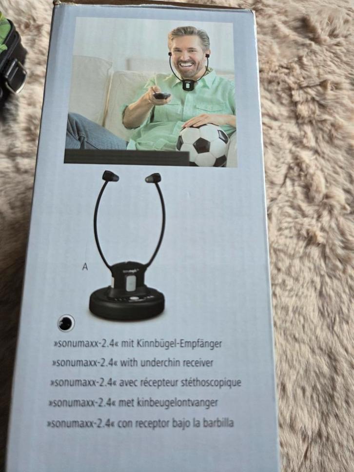 Sonumaxx 2.4 Digitale TV Luisterhulp met Gespreksversterker, Audio, Tv en Foto, Koptelefoons, Nieuw, Op oor (supra aural), Overige merken