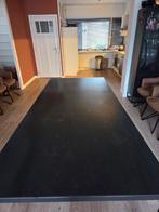 Mat zwart Staal / ijzeren eettafel, Huis en Inrichting, Tafels | Eettafels, Ophalen, Gebruikt, 200 cm of meer, 50 tot 100 cm