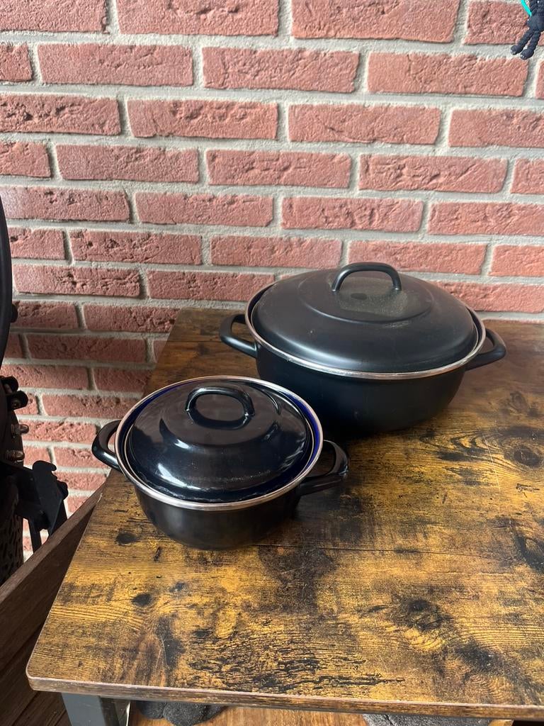 Braadpannen bk, Huis en Inrichting, Keuken | Potten en Pannen, Ophalen, Zo goed als nieuw, Gietijzer, Koekenpan of Braadpan