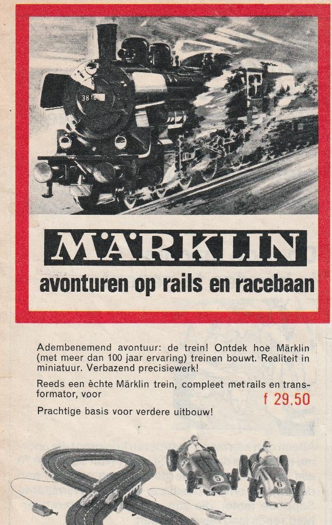Retro reclame 1967 Märklin modeltrein & racebaan speelgoed, Verzenden, Overige typen