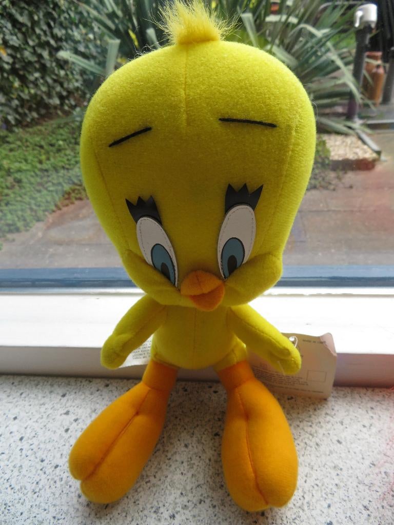 Eend Tweety Looney Tunes Warner Bros 1997, Kinderen en Baby's, Speelgoed | Knuffels en Pluche, Geel, Ophalen of Verzenden, Middelgroot (20 tot 80 cm)