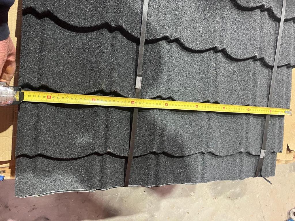 Restpartij dakpanplaten - zie foto voor afmeting, Doe-het-zelf en Verbouw, Gebruikt, Zwart, Minder dan 5 m², Metaal