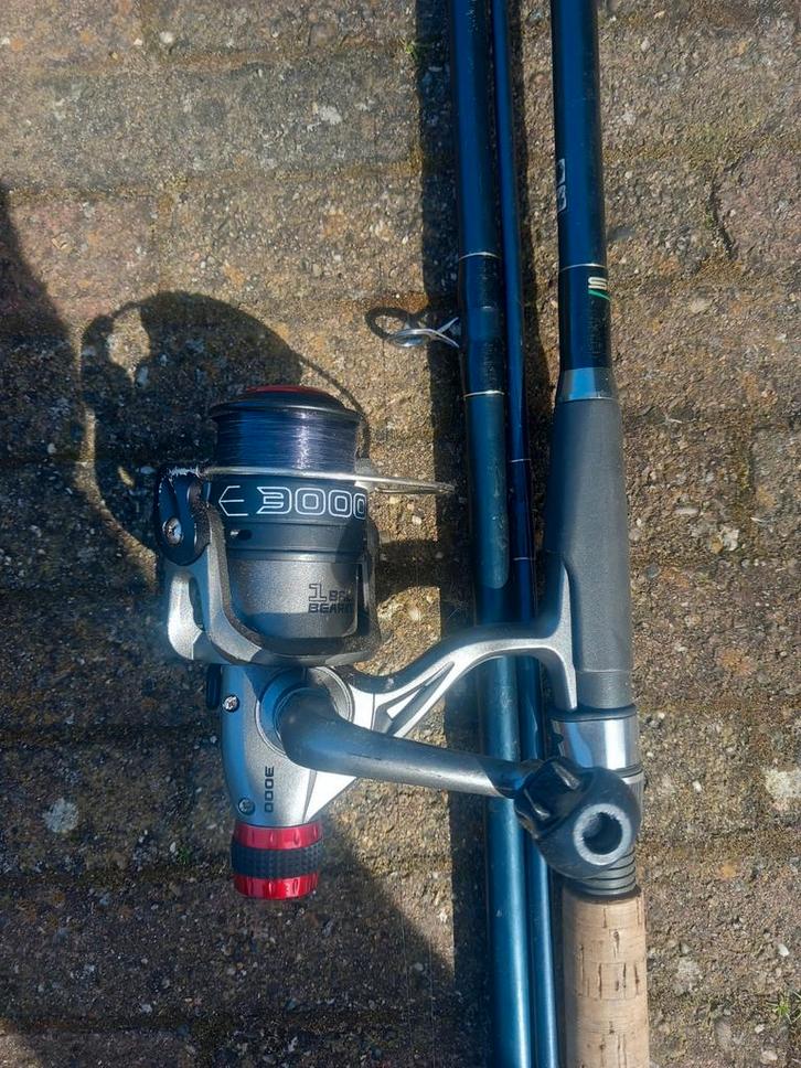 Complete Werphengel met Molen - IMS 90 High Modulus Carbon, Watersport en Boten, Hengelsport | Algemeen, Ophalen