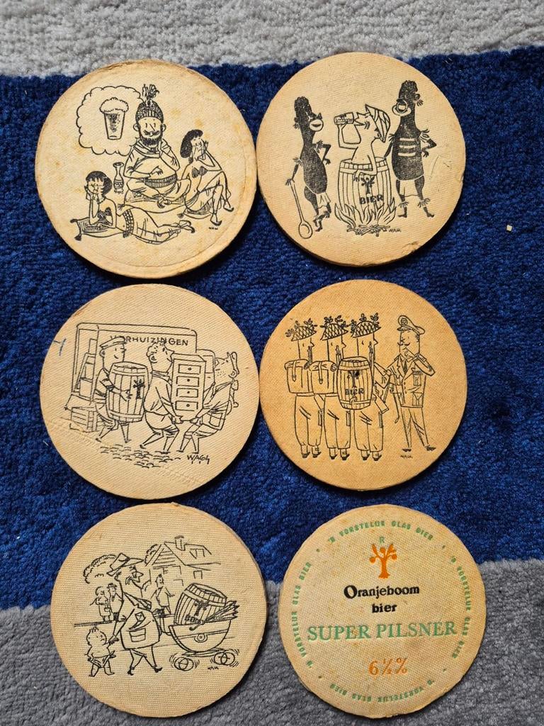 24 Oranjeboom  Bierviltjes - Zeer Oud- export etc, Verzamelen, Ophalen of Verzenden, Gebruikt, Viltje(s), Oranjeboom