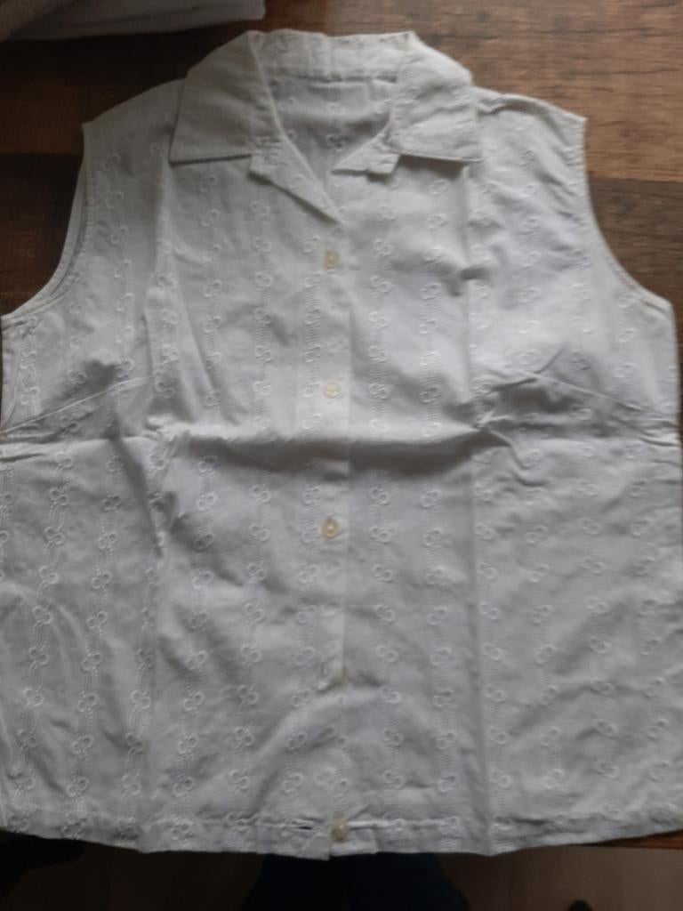Blouse met broderie  voor en achterkant, Antiek en Kunst, Antiek | Kleding en Accessoires, Ophalen