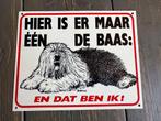 Bord Bobtail Old english sheepdog, Ophalen of Verzenden, Gebruikt