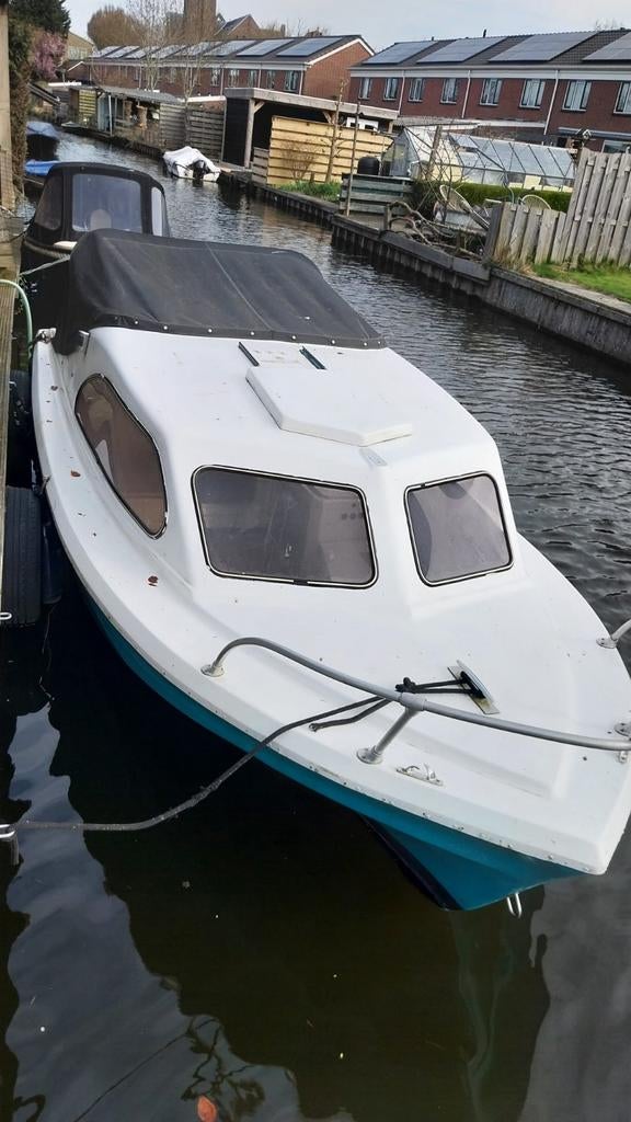 Shetland boot 535 met 9.8 Parsun motor 4 takt kortstaart, Watersport en Boten, Motorboten en Motorjachten, Polyester, Tot 6 meter