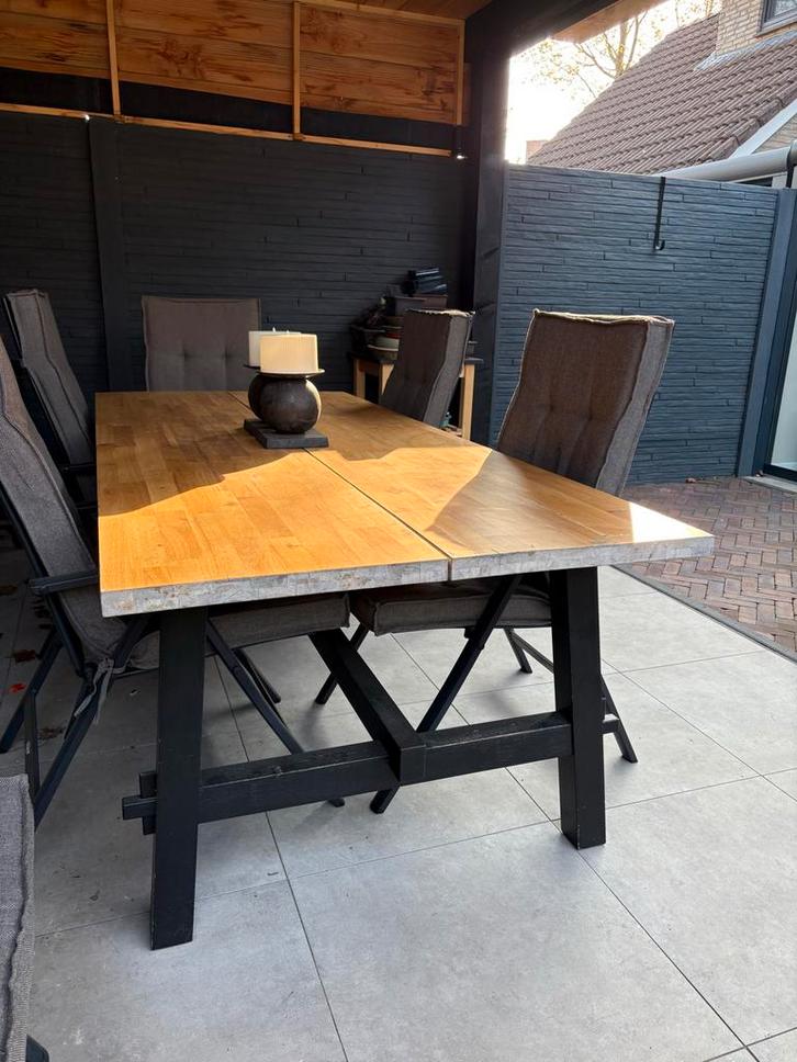 IKEA SKOGSTA eettafel 235x100 - Binnen/Buiten, Huis en Inrichting, Tafels | Eettafels, Gebruikt, 50 tot 100 cm, 200 cm of meer