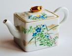 Porseleinen vintage theepotje kyoto reproductie., Ophalen of Verzenden