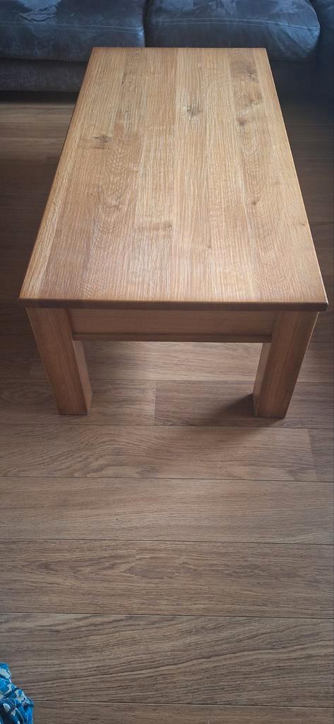 Massief eiken salontafel, Huis en Inrichting, Tafels | Salontafels, Ophalen
