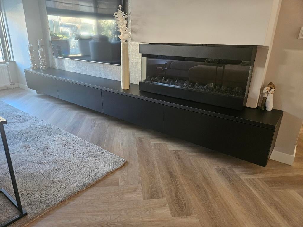 Mooi tv meubel zwart, Ophalen, Zo goed als nieuw, 200 cm of meer, Minder dan 100 cm