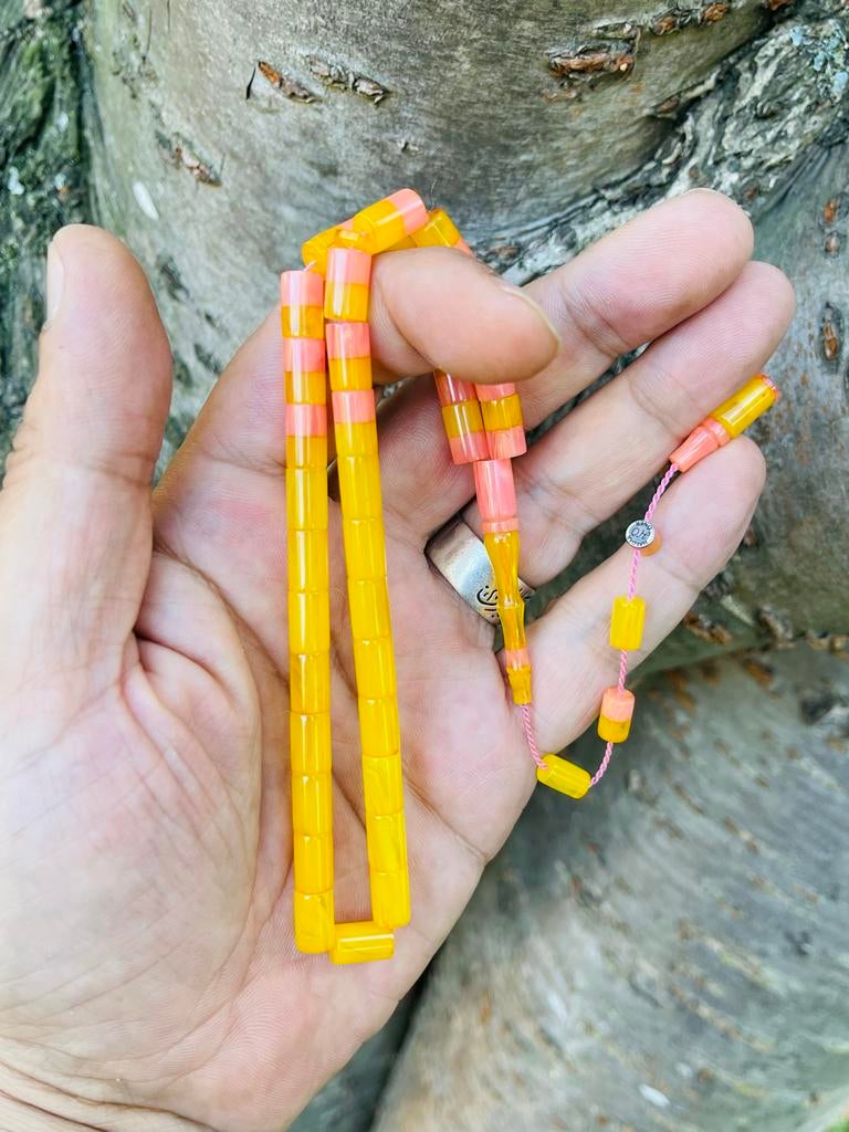 HAYDAR ÖNER USTA İŞİ OSMANLI MİSKEVİ TESBIH 6,5x10 mm, Hobby en Vrije tijd, Kralen en Sieraden maken, Ophalen of Verzenden, Nieuw